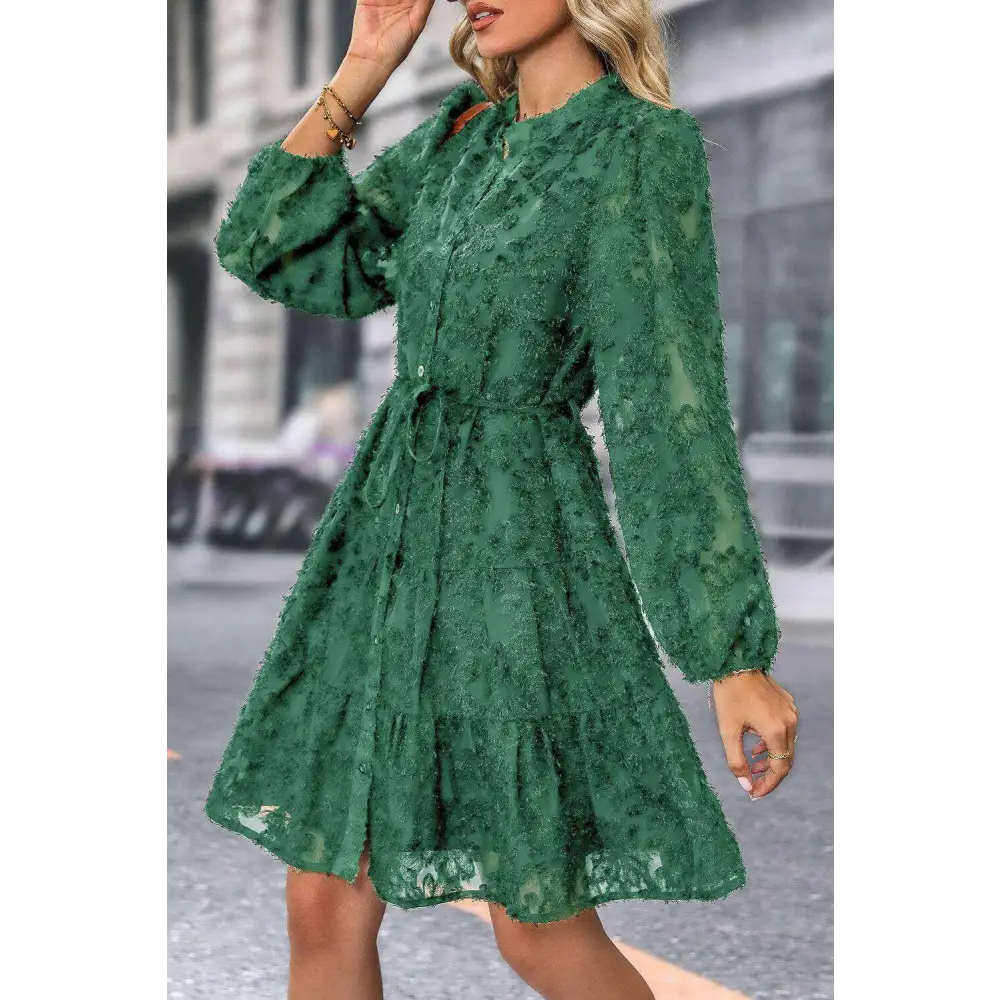 Elegant dark green jacquard short dress for luxury fashion women $60.69 indulge in the opulence of our luxurious dark