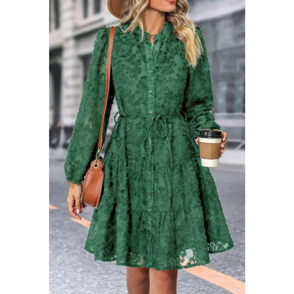 Elegant dark green jacquard short dress for luxury fashion women $60.69 indulge in the opulence of our luxurious dark