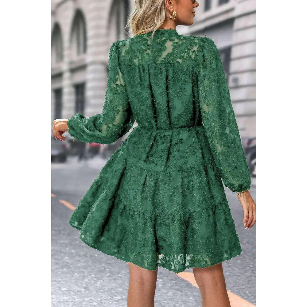 Elegant dark green jacquard short dress for luxury fashion women $60.69 indulge in the opulence of our luxurious dark