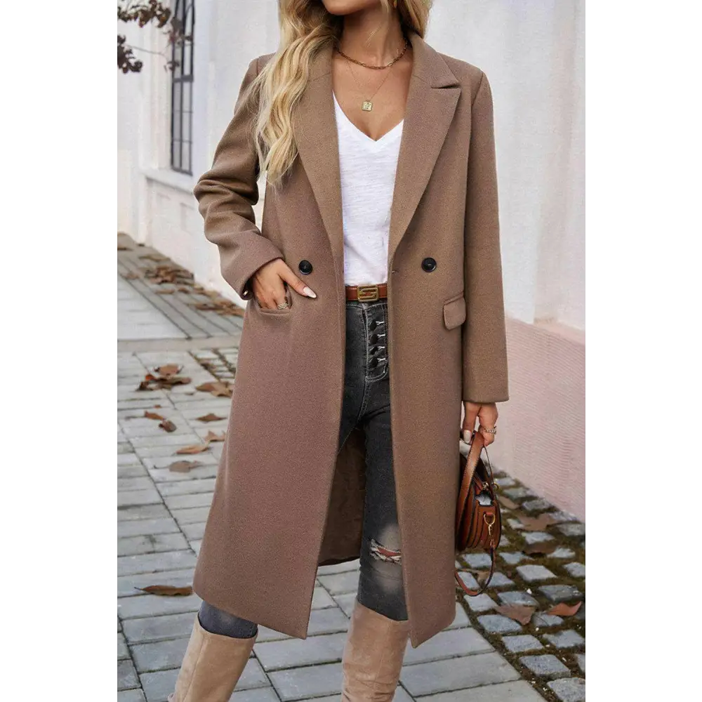 Luxury fashion for women with timeless designer overcoat elegance $75.89 100% polyester stay warm and stylish during