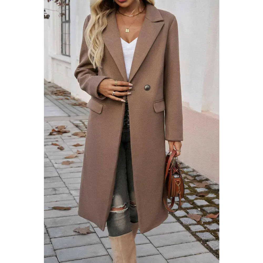 Luxury fashion for women with timeless designer overcoat elegance $75.89 100% polyester stay warm and stylish during