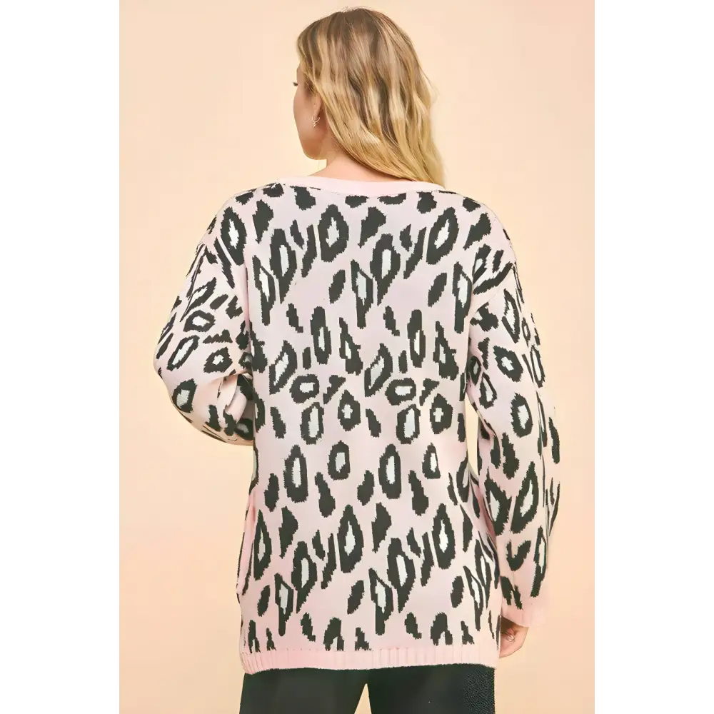 Leopard print tie front cardigan in timeless luxury fashion for women $45.84 the leopard ribbon tie front loose fit