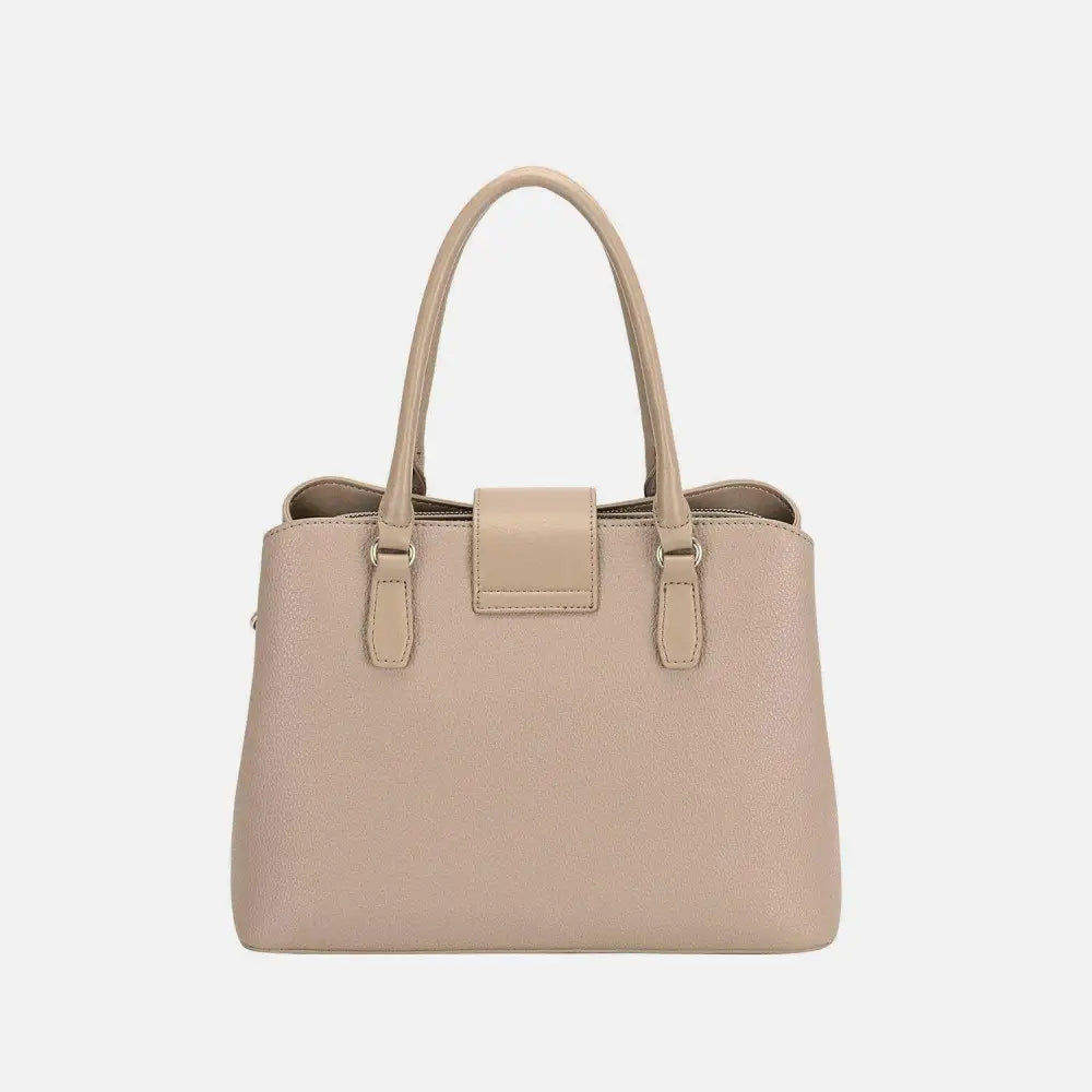 David jones pu leather twist-lock tote bag in luxury fashion for women $52.36 the pu leather twist-lock tote bag