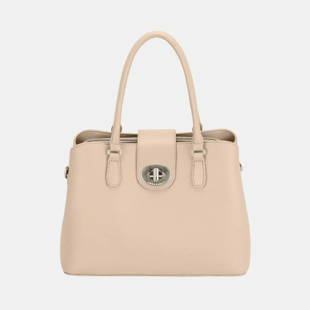 David jones pu leather twist-lock tote bag in luxury fashion for women $52.36 the pu leather twist-lock tote bag