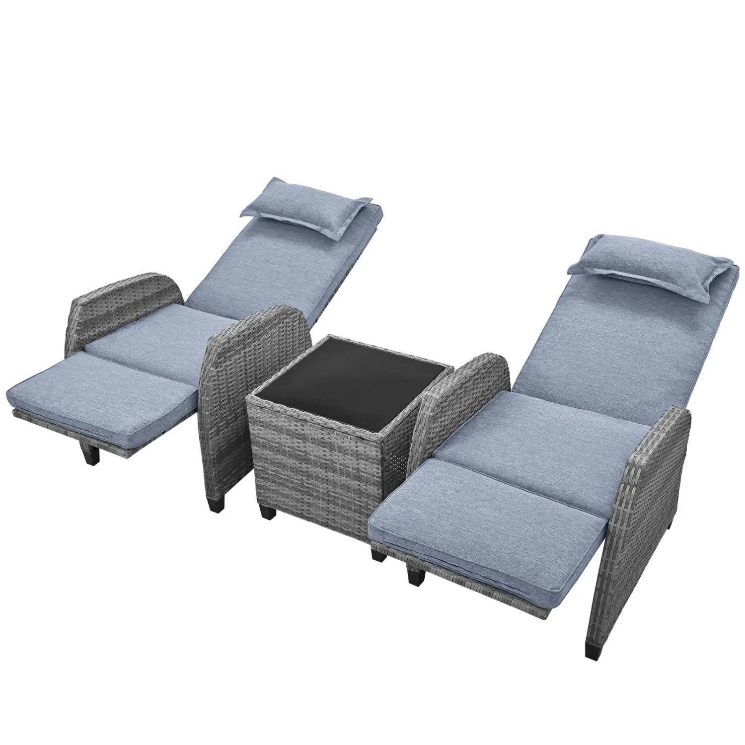 Elevate your outdoors with the u style rattan 2-person set