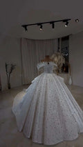 Diamond Luxe Crystal Off-Shoulder Royal Princess Ball Gown GD104