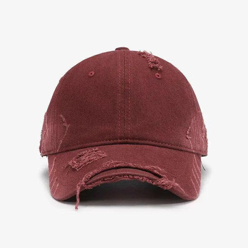 Chic distressed adjustable cotton hat for luxury fashion enthusiasts $22.88 1-piece cotton, known for its breathability