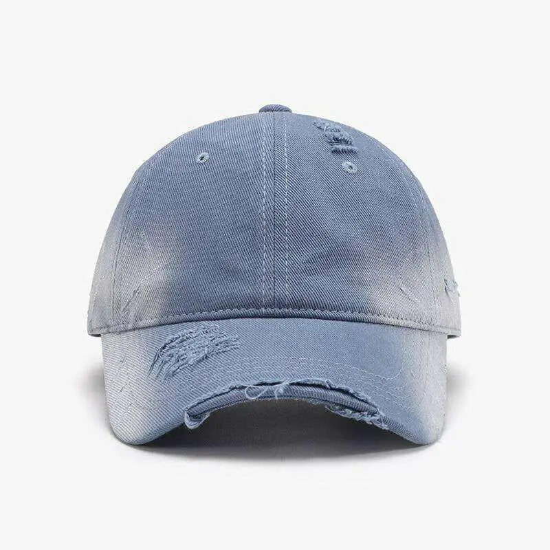 Chic distressed adjustable cotton hat for luxury fashion enthusiasts $22.88 1-piece cotton, known for its breathability