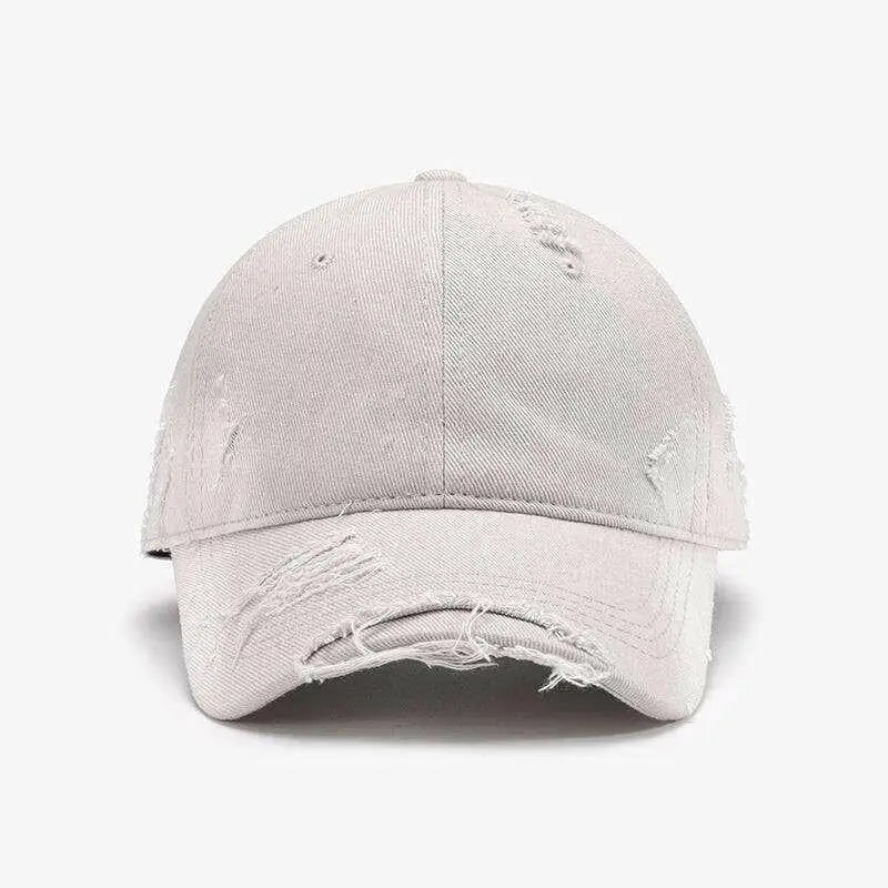 Chic distressed adjustable cotton hat for luxury fashion enthusiasts $22.88 1-piece cotton, known for its breathability