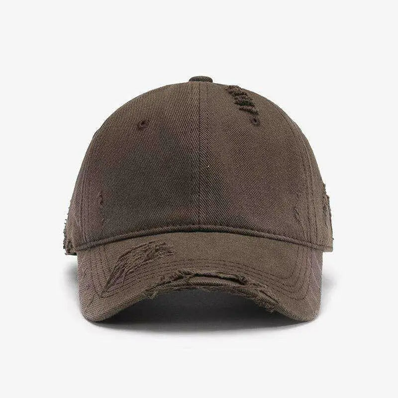 Chic distressed adjustable cotton hat for luxury fashion enthusiasts $22.88 1-piece cotton, known for its breathability