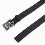 Dolce&Gabbana Black Belt With Rutenium Dg Plaque - Maven Couture IncMen's Belt