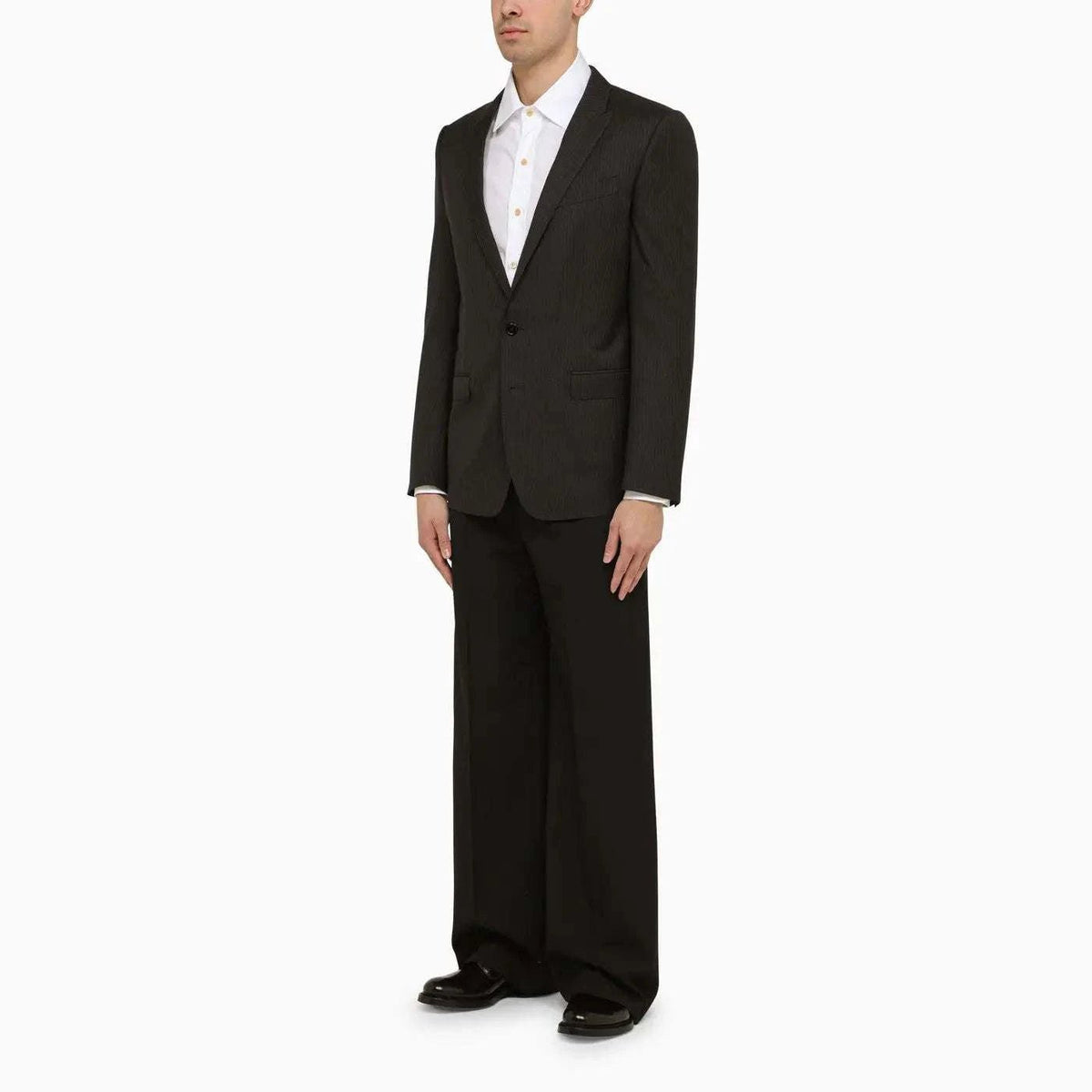 Dolce&Gabbana Dark Grey Single Breasted Pinstripe Jacket - Maven Couture IncMen's Blazer