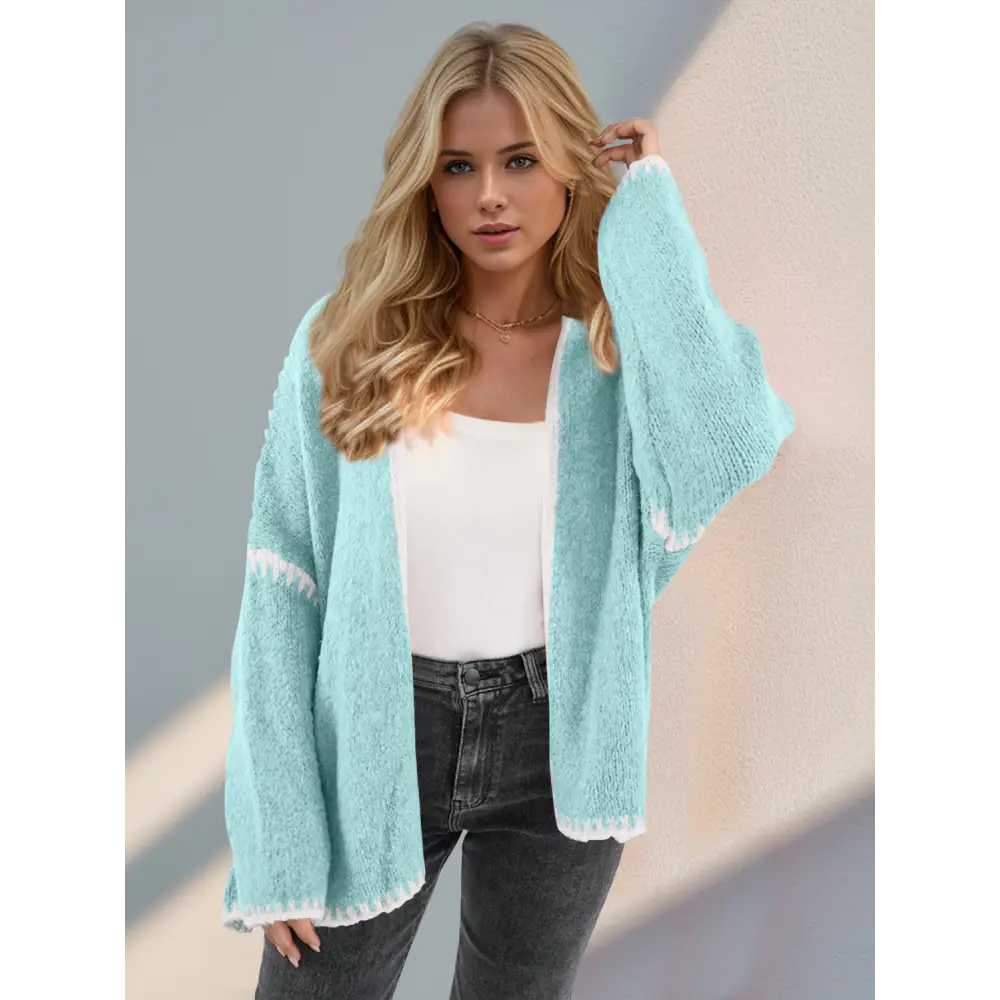 Timeless designer clothing chic double take contrast cardigan for luxury fashion $34.99 a quintessential basic style