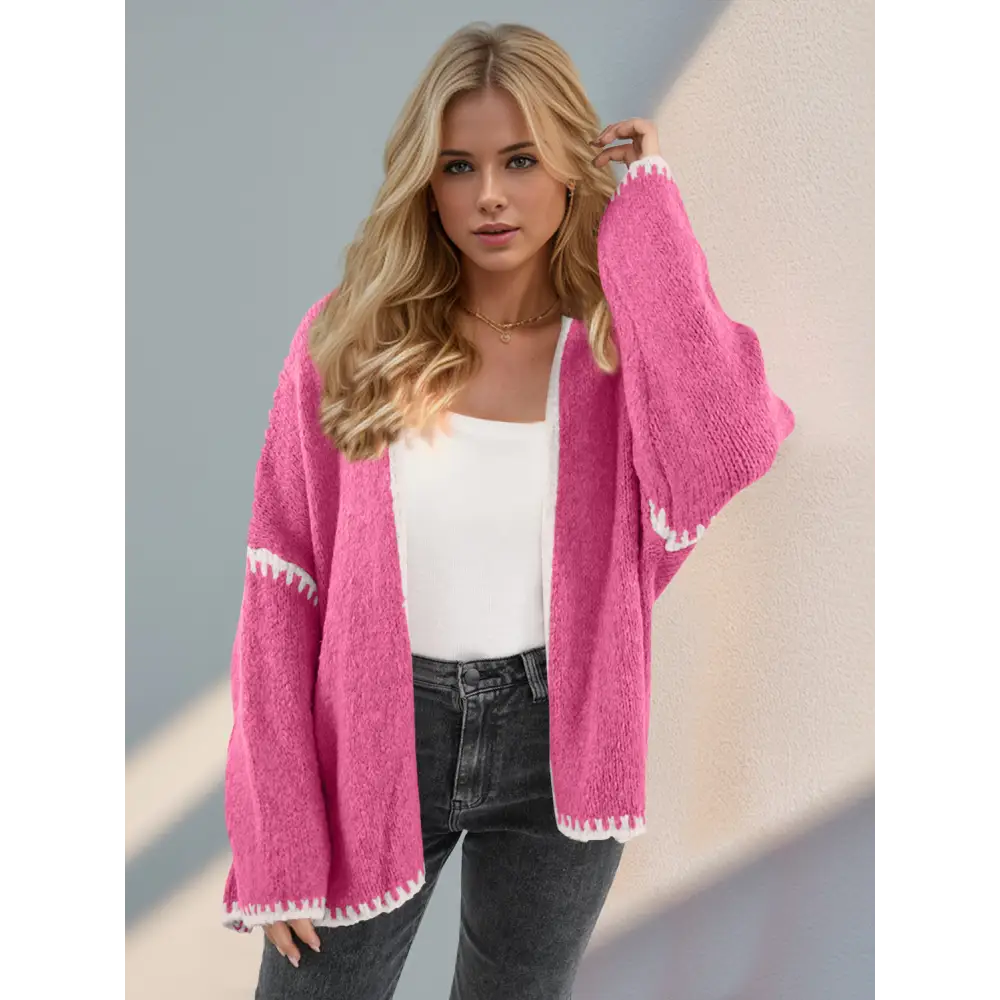 Timeless designer clothing chic double take contrast cardigan for luxury fashion $34.99 a quintessential basic style