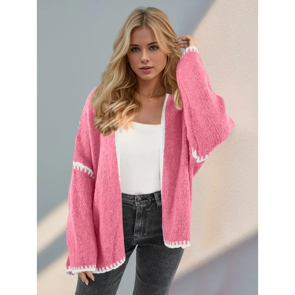 Timeless designer clothing chic double take contrast cardigan for luxury fashion $34.99 a quintessential basic style