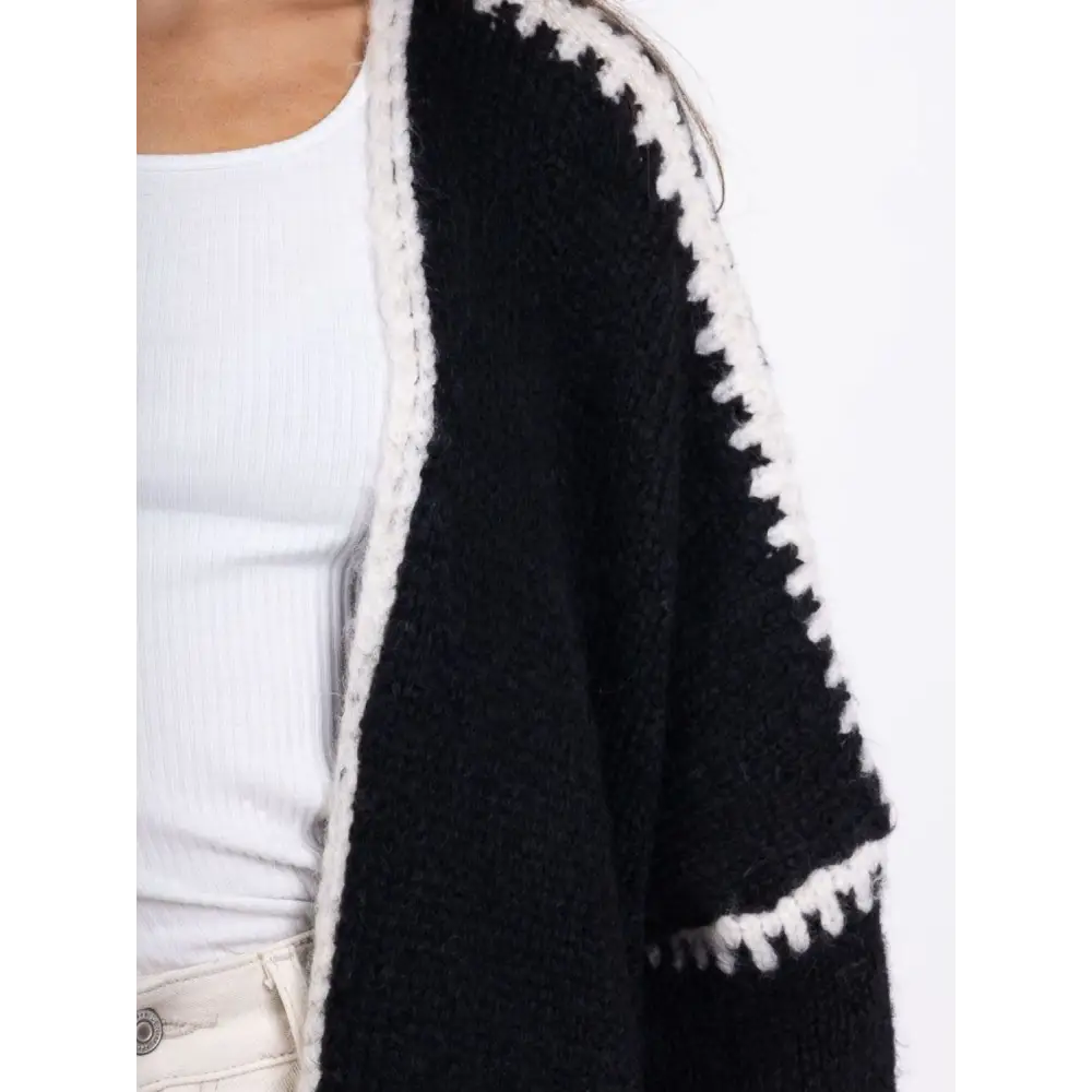 Timeless designer clothing chic double take contrast cardigan for luxury fashion $34.99 a quintessential basic style