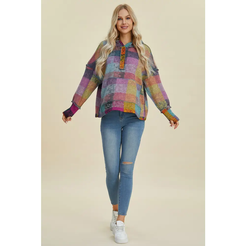 Luxury fashion for women in elegant pocketed opaque fabric $30.58 plaid perfection (plaid designed)