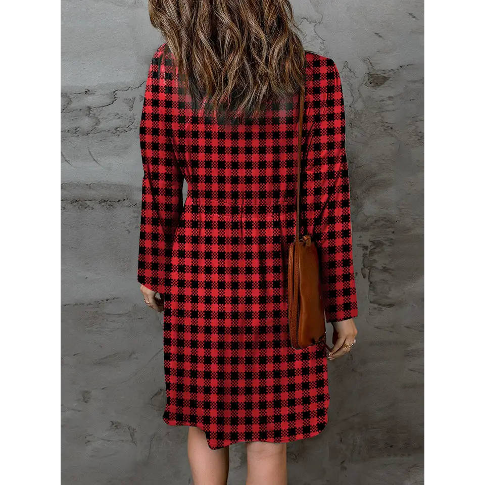 Timeless a-line plaid dress for luxury fashion for woman $36 pattern plaid fashion buttoned for a chic distinction