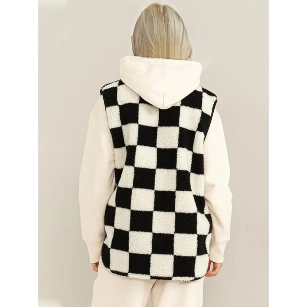 Elevate your style with the double take checkered vest in luxury fashion $41.99 pocketed – perfect for storing