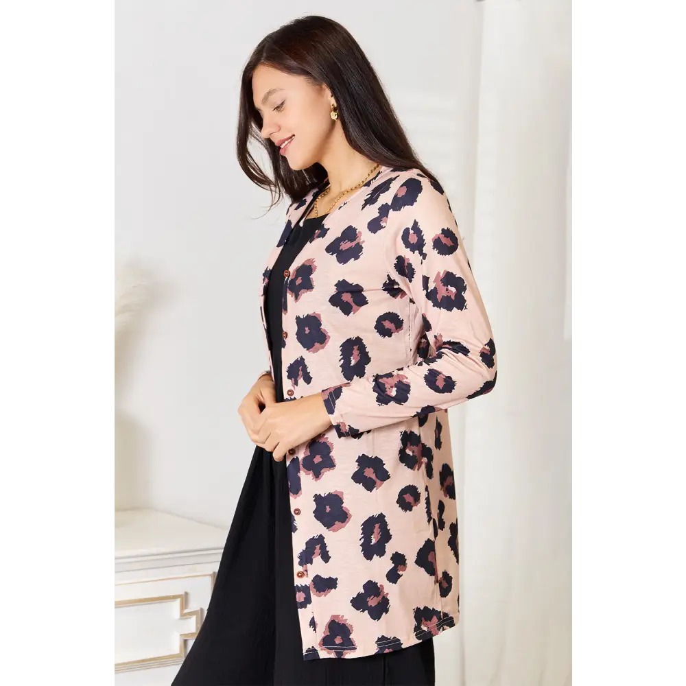 Stunning printed longline cardigan for luxury fashion enthusiasts $24 the printed button front longline cardigan