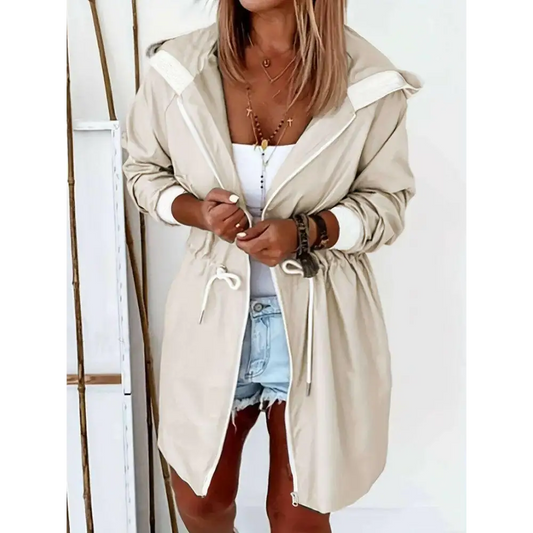 Elevate your wardrobe with the elegant drawstring trench coat in luxury fashion $50.66 this exquisite piece boasts