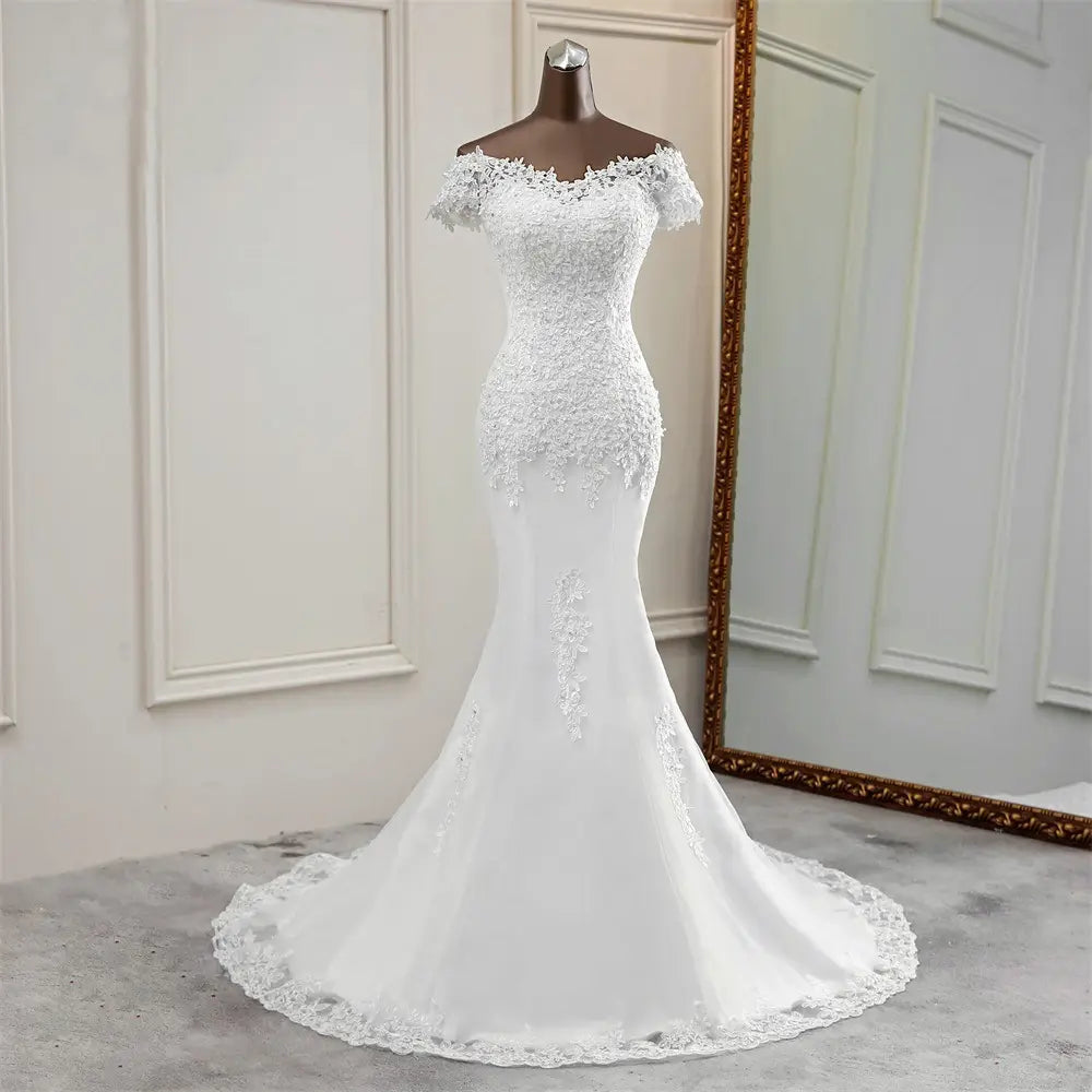 Exquisite lace mermaid wedding dress for luxury fashion for women