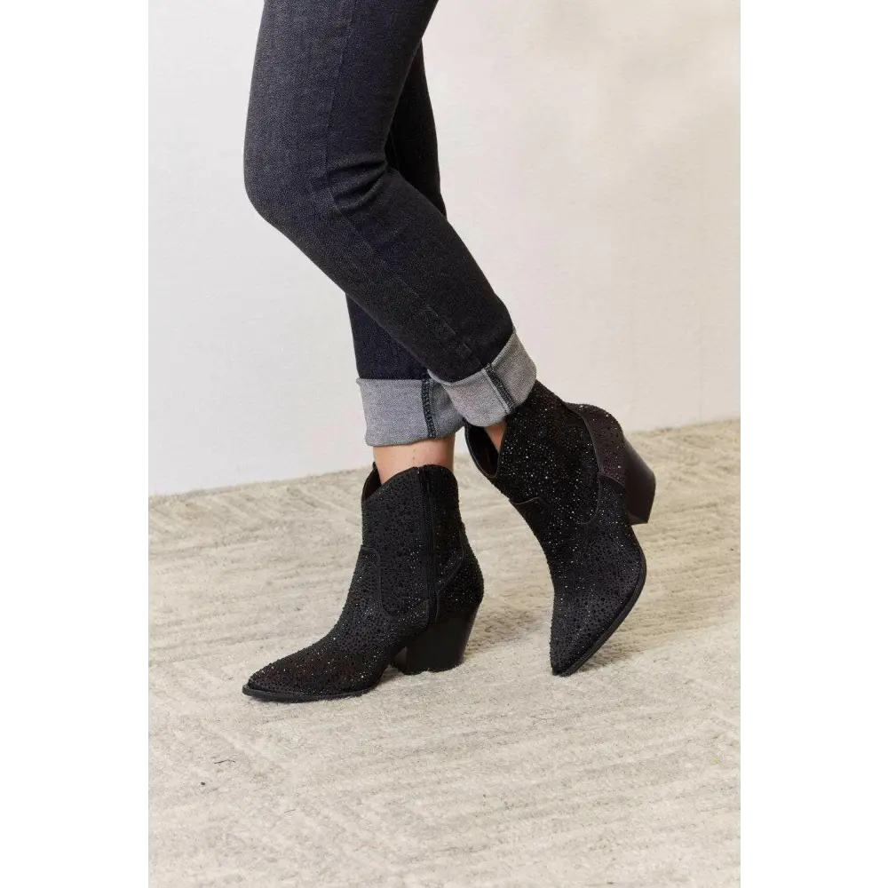 Elevate your style with east lion corp rhinestone ankle cowboy boots $62 these boots are a perfect blend of rugged