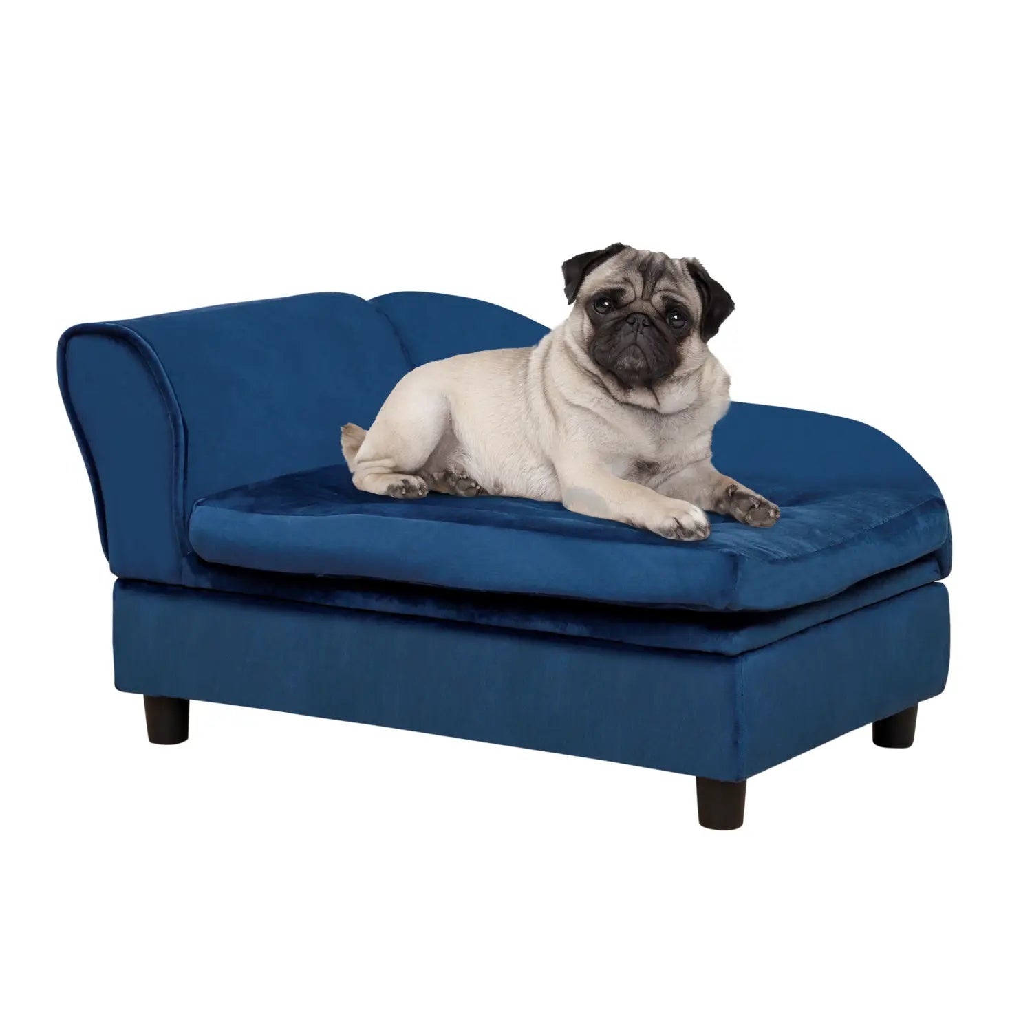 Chic luxury small dog bed with hidden storage for elegant home décor