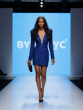 Electric Blue Sequin Mini Dress BROADWAY: Prêt-à-Porter Line BYMANYC ® New York