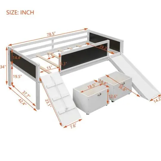 Elevate your space with the luxurious double loft bed in white $563.99 introducing the twin size loft bed, a stunning