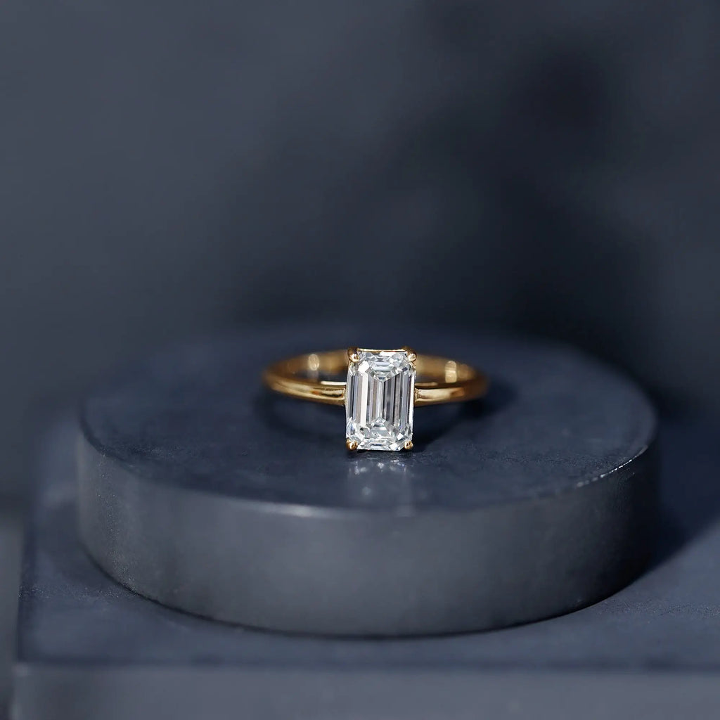 Emerald Cut 2 Carat Engagement Ring with IGI Certified Lab Diamond
