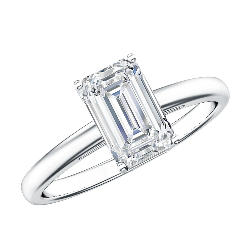 Emerald Cut 2 Carat Engagement Ring with IGI Certified Lab Diamond