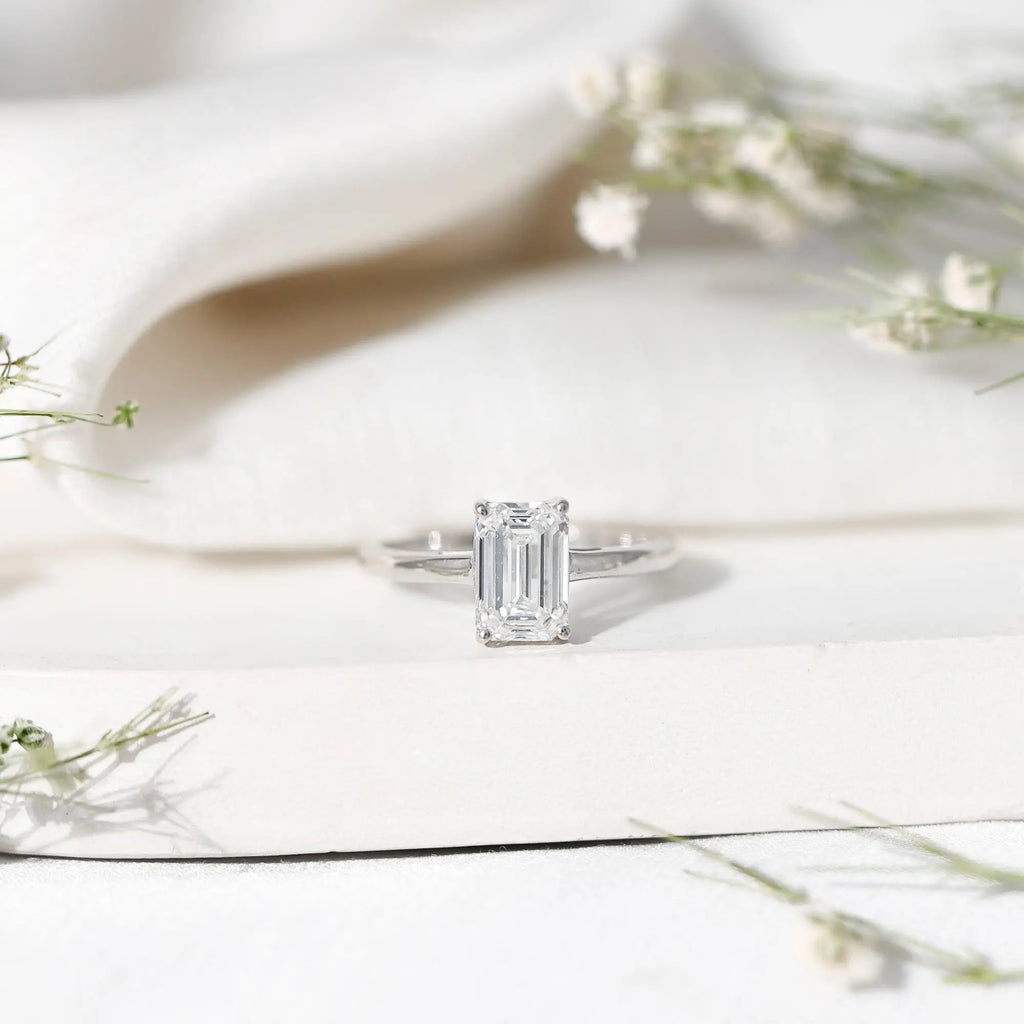 Emerald Cut 2 Carat Engagement Ring with IGI Certified Lab Diamond
