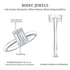 Emerald Cut 2 Carat Engagement Ring with IGI Certified Lab Diamond