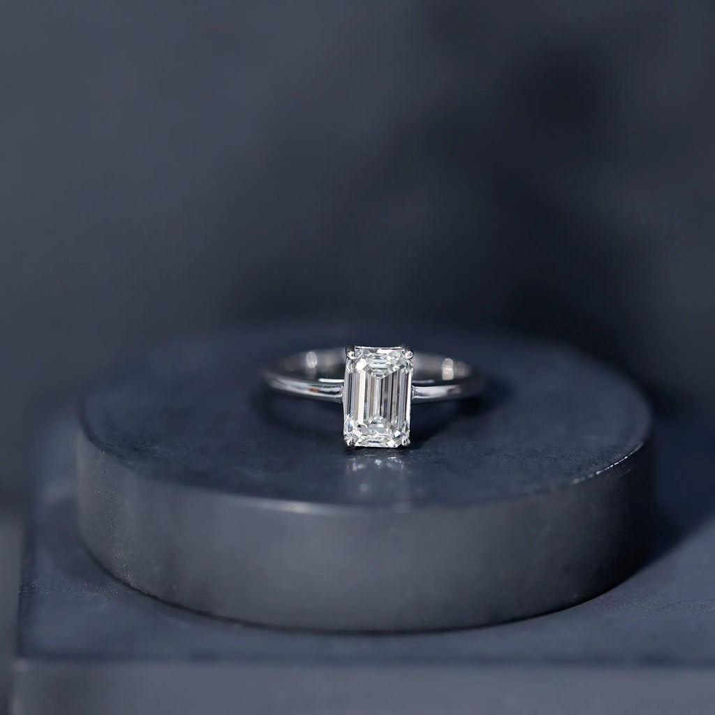 Emerald Cut 2 Carat Engagement Ring with IGI Certified Lab Diamond