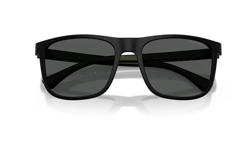Emporio Armani Matte Black Men's Square Sunglasses 56mm - Maven Couture IncOther