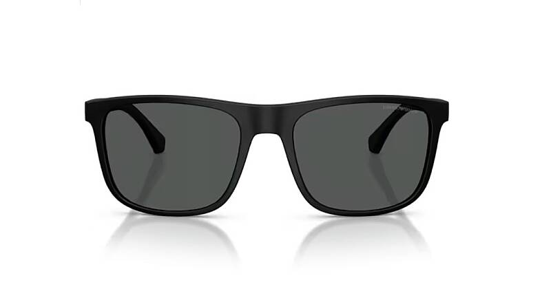 Emporio Armani Matte Black Men's Square Sunglasses 56mm - Maven Couture IncOther