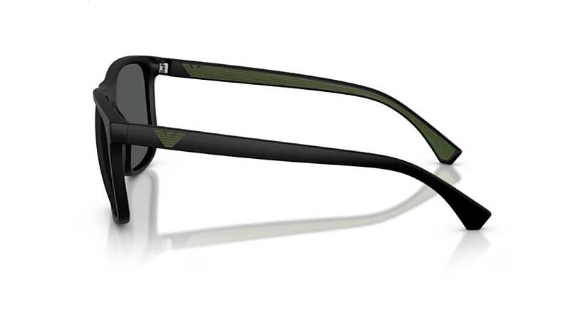 Emporio Armani Matte Black Men's Square Sunglasses 56mm - Maven Couture IncOther