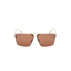 ERMENEGILDO ZEGNA Sleek Metal Frame Sunglasses for Men - EZ0245 32J - Maven Couture IncSUNGLASSES