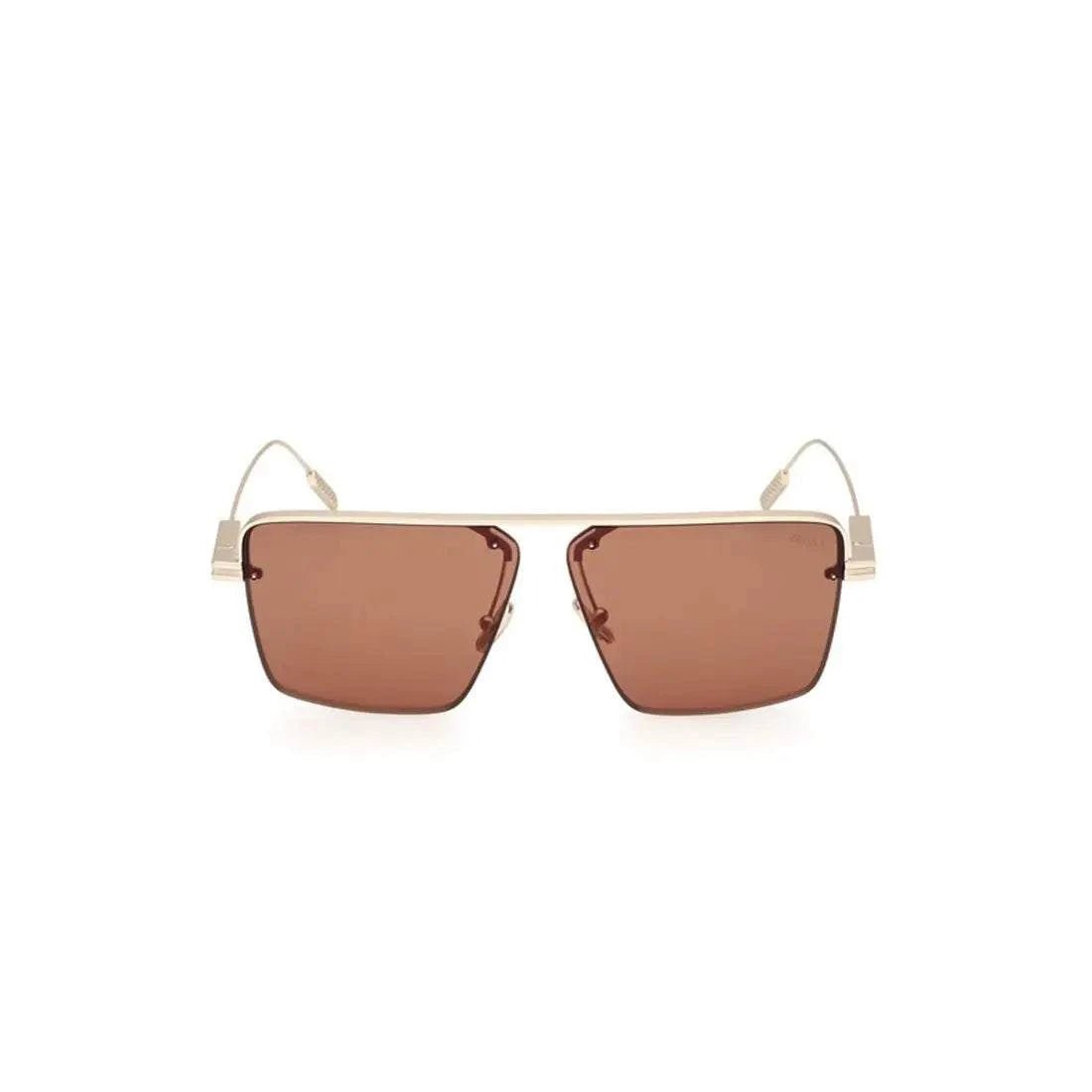 ERMENEGILDO ZEGNA Sleek Metal Frame Sunglasses for Men - EZ0245 32J - Maven Couture IncSUNGLASSES
