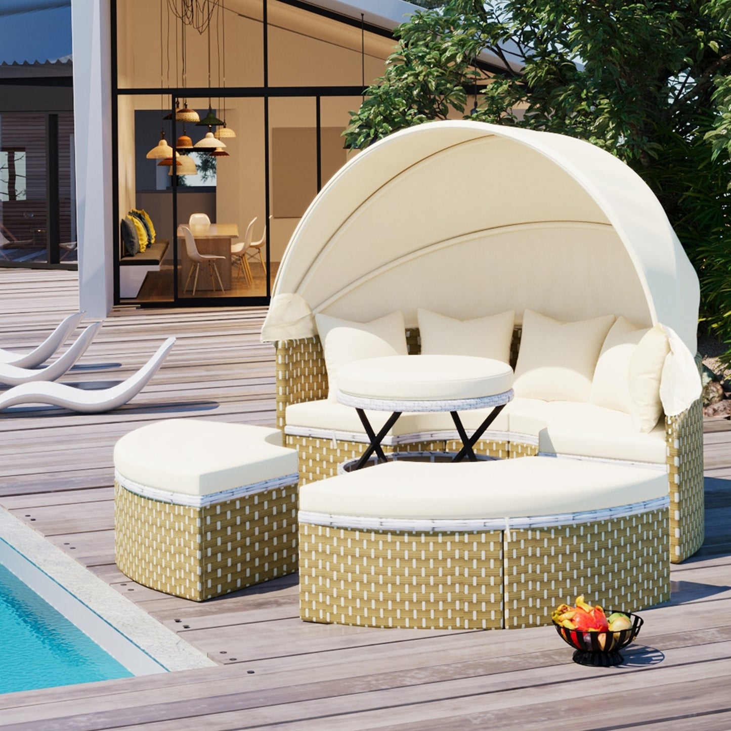 Round Outdoor Sectional Sofa