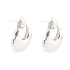Faceted Sterling Silver Doorknocker Post Earrings - Maven Couture IncEarrings