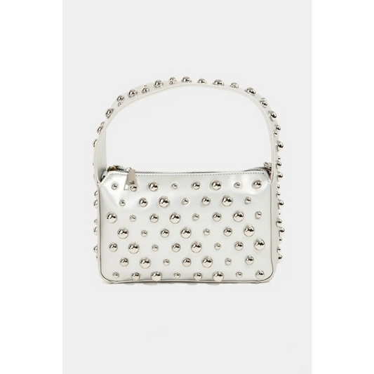 Fame ball studded square handbag elevates luxury fashion for women $30.99 discover the perfect fusion of timeless