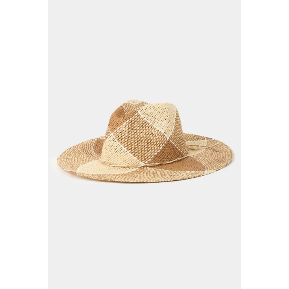 Elevate your luxury fashion with the fame contrast straw braid hat $25.96 the contrast straw braid hat is an essential