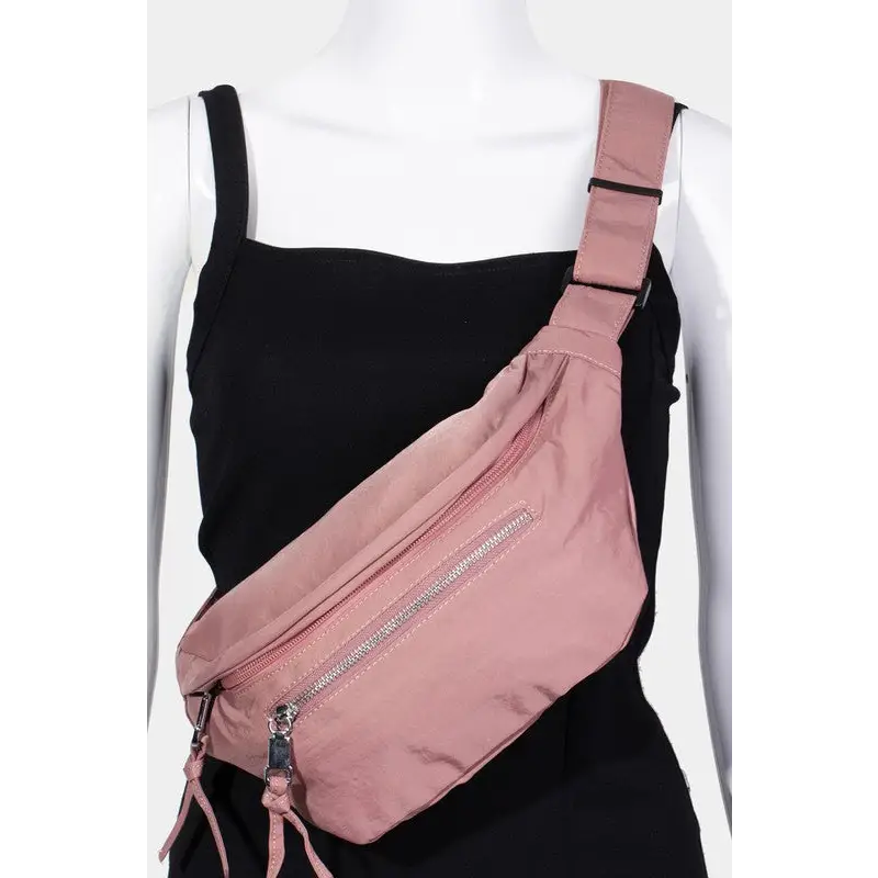 Elevate your style with the fame multi pocket nylon crossbody bag $32.99 the multi pocket nylon crossbody bag