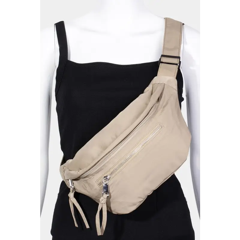 Elevate your style with the fame multi pocket nylon crossbody bag $32.99 the multi pocket nylon crossbody bag