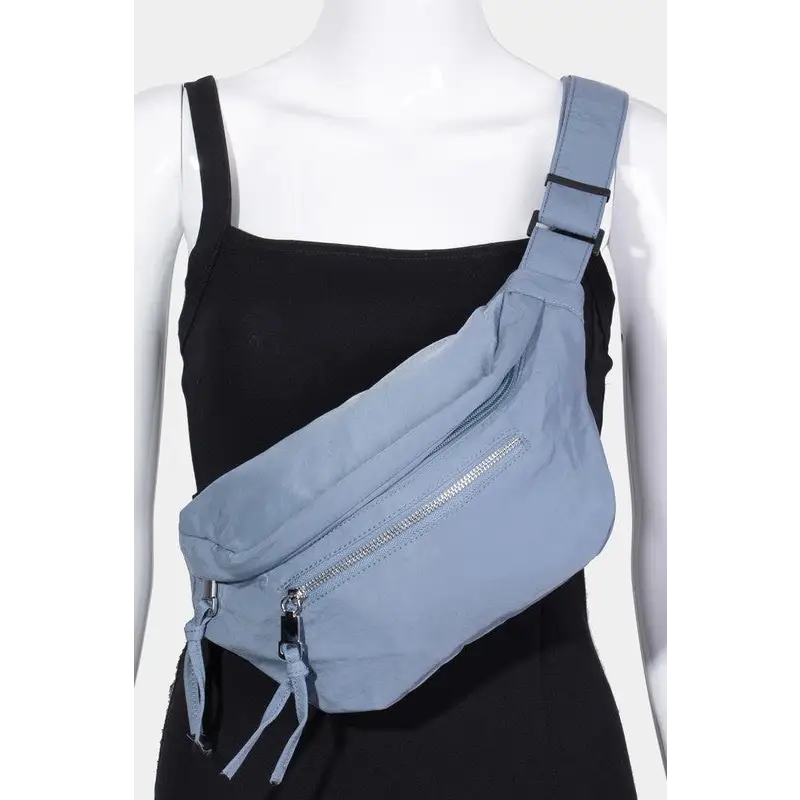 Elevate your style with the fame multi pocket nylon crossbody bag $32.99 the multi pocket nylon crossbody bag