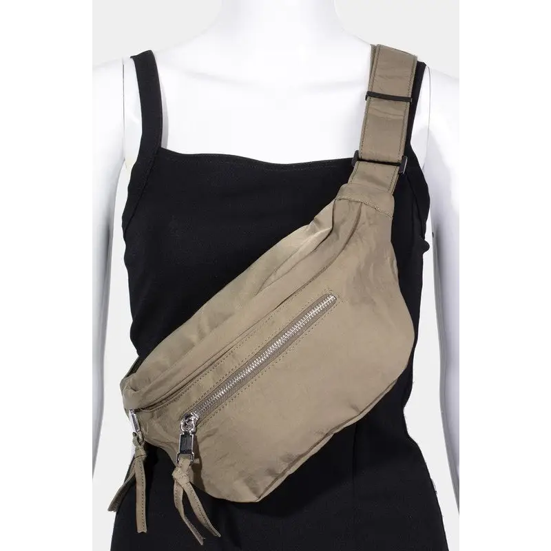 Elevate your style with the fame multi pocket nylon crossbody bag $32.99 the multi pocket nylon crossbody bag