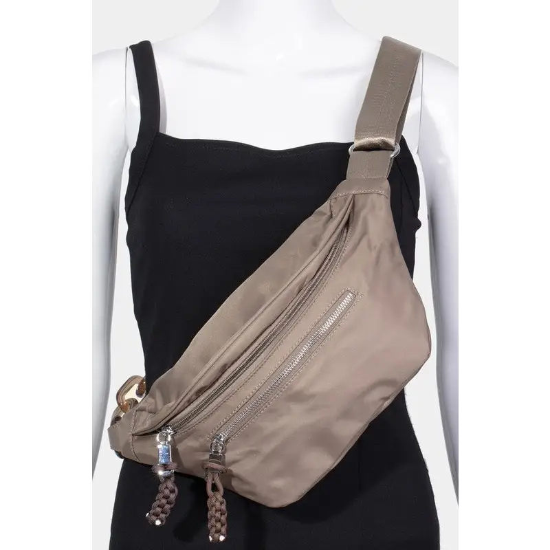 Elevate your style with the fame nylon crossbody bag in luxury fashion $32.99 introducing the nylon crossbody bag