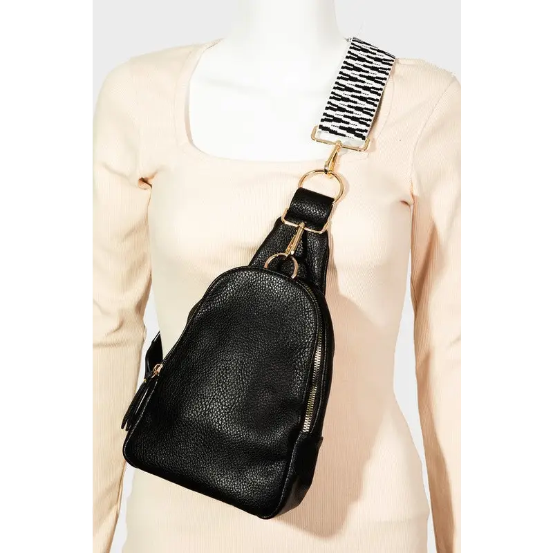 Fame single strap faux leather sling bag redefines luxury fashion for women $34.99 introducing the single strap faux